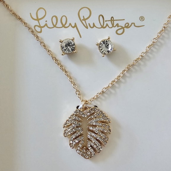 New Lilly Pulitzer Necklace and Earring Set NIB - Picture 2 of 6